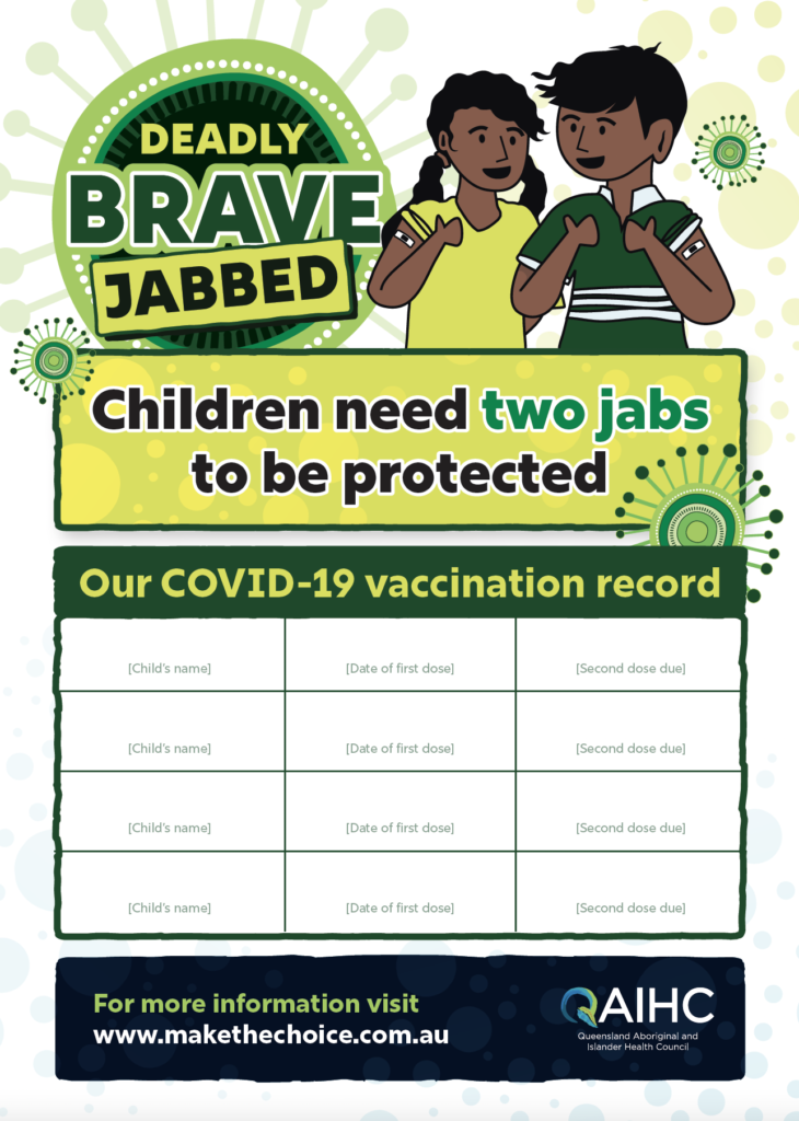 Children need two jabs poster Make the choice
